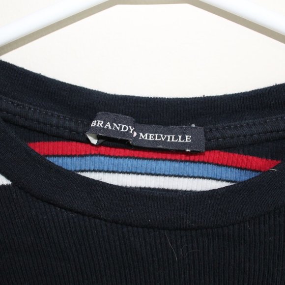BRANDY MELVILLE Long Sleeve Striped T-Shirt - Picture 4 of 4